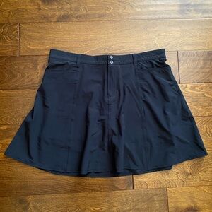 Eddie Bauer Athletic Skirt Sz 12 Black Lined w/ Built-in Bike Shorts